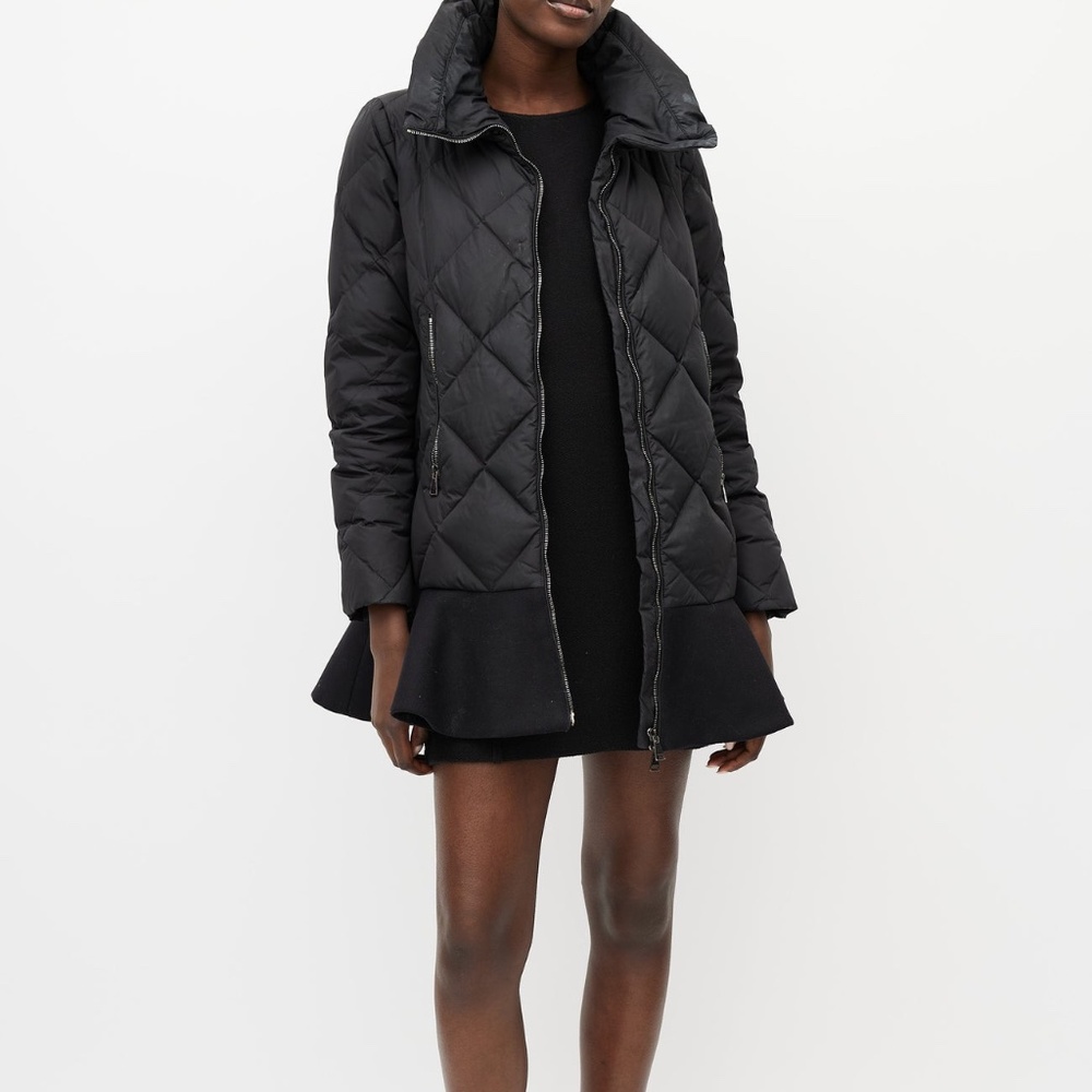 Moncler Black Vouglans Giubbotto Quilted Down Jacket Womens size 0